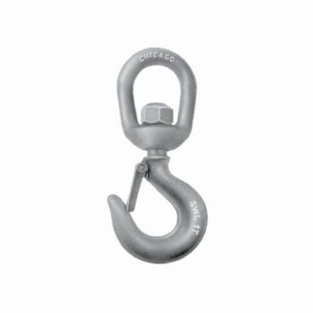 Safety Swivel Hook, 1 Ton, Swivel Attachment, Drop Forged Steel, Hot Galvanized, 21910 5
